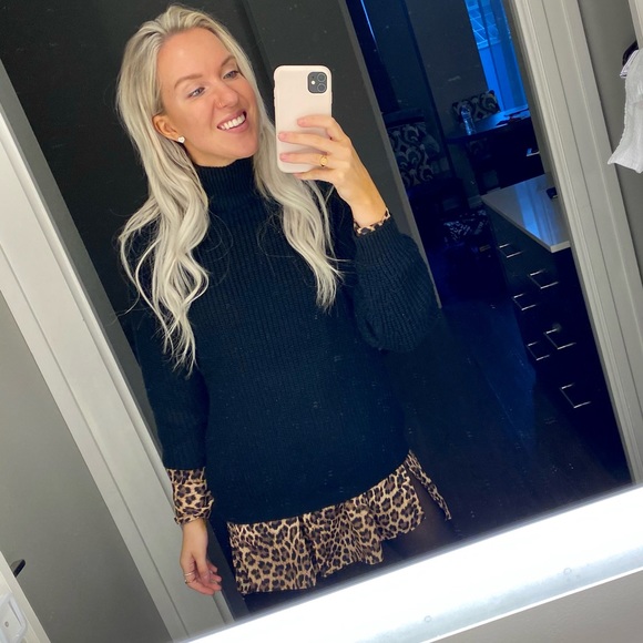 ZARA Animal Print Oversized Blouse - Picture 6 of 6